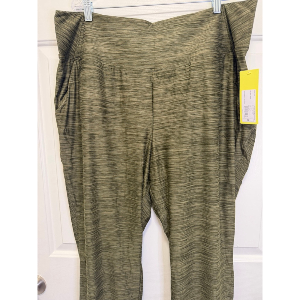 🌿 Women’s Soft Knit Joggers – All In Motion – Heathered Olive Green – 1X – NWT - Picture 2 of 5